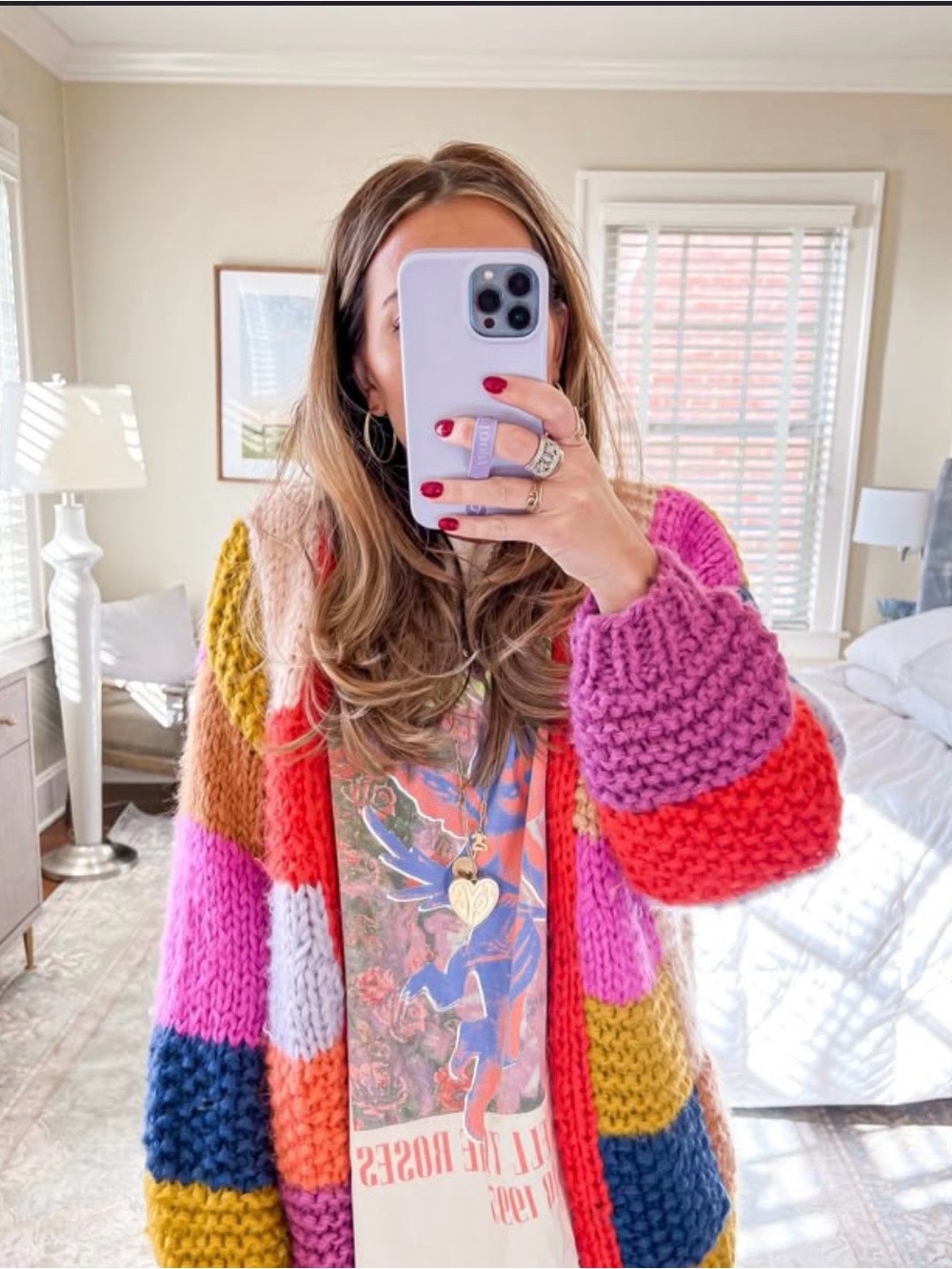 FRNCH Paris Patchwork Knot Cardigan